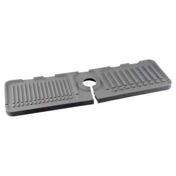 Силиконовый коврик держатель подставка на кран Faucet Drain Pad 37 х 13.5 см (R101207) Серый