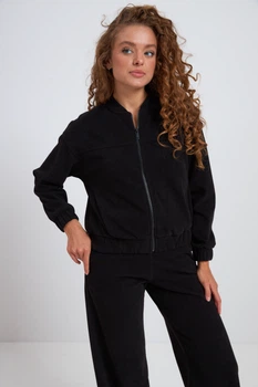 Бомбер на блискавці Wear me S Чорний (9_25_12876)