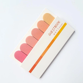 Упаковка милых отрывных стикеров заметок Guest Book Pastel colors красные полоски
