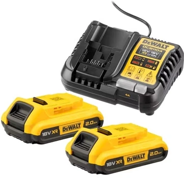 Зарядное устройство DeWALT + 2 АКБ XR Li-Ion 18 В/2 Ач (DCB1104D2)