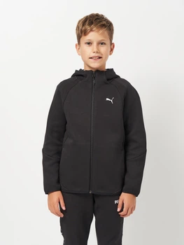 Детская толстовка с капюшоном для мальчика Puma Evostripe 68886301 134-140 см Puma Black (4069157437035)