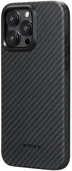 Чохол для смартфона Pitaka MagEZ Case Pro 4 Twill 1500D для Apple iPhone 15 Pro Black/Grey (KI1501PP)