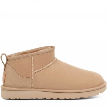 Жіночі уггі Ультра Міні Замш Беж Пісочні Ugg Ultra Mini Sand Beige Suede (38, бежевий)
