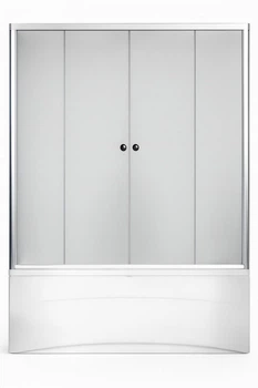 Скляна штора на ванну KO&PO F W 170х140 см розсувна скло матове (C10648)