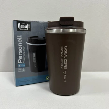 Термочашка 380 мл Krauff Personell 26-309-003 коричневая