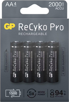 Akumulator GP ReCyko Pro AA (HR6) 1.2V 2000 mAh 4 szt (GP210AAHCBR21-2TLB4)
