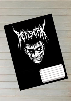 Зошит аніме Берсерк Berserk на скобі 18 аркушів клітка 17934