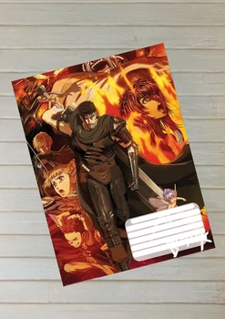 Зошит аніме Берсерк Berserk на скобі 18 аркушів клітка 17935