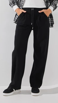 Спортивные штаны прямые женские F375 2XL Черный shop (2000999227837)
