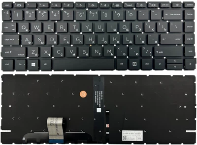 Клавіатура для ноутбука HP ProBook 440 445 G8 G9 G10 640 645 G7 G8 G9 без рамки підсвітка Прямий Enter A1 Original PRC (M23769-251)