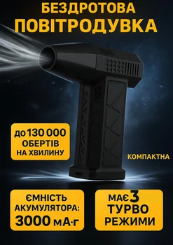Турбовентилятор 130000 RPM – Аккумуляторный мини-турбинный вентилятор со съемным мундштуком