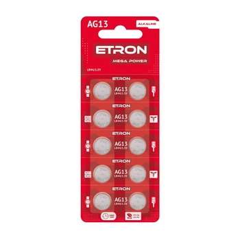 Батарейки щелочные AG13 Etron Mega Power LR44 10 шт.
