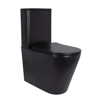 Унитаз напольный Qtap Scorpio Ultra Quiet Керамика Черный (SD00052562)