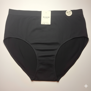 Женские трусики слип SPACH 3XL-4XL ОБ-112-118 черный безсшовный бок высокая посадка(Т9308)