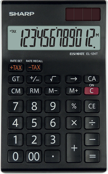 Калькулятор Sharp 12-розрядний Black (EL124TWH)