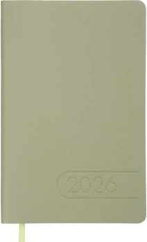 Еженедельник датированный 2026 Buromax Light Morandi А5 из искусственной кожи 136 страниц оливковый (BM.2712-36)
