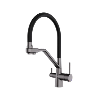 Змішувач для кухні Aqua Rodos Bolonia 03 Gun Metal