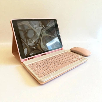 Чохол-клавіатура CaseFashion в комплекті з мишкою для iPad 10 10.9" (2022) Pink Sand
