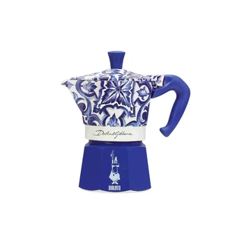Гейзерная кофеварка Bialetti Dolce&Gabbana Blu Mediterraneo MOKA EXPRESS 6 CUPS D&G BLU Mediterranean 0005346