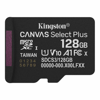 Карта пам'яті Kingston Canvas Select Plus microSDXC 128GB UHS I Class 10 V10 (SDCS3/128GBSP)