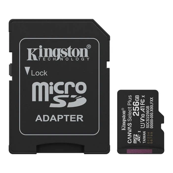 Карта памяти microSDXC Kingston Canvas Select Plus 256GB UHS-I Class 10 V10 с SD адаптером (SDCS3/256GB)