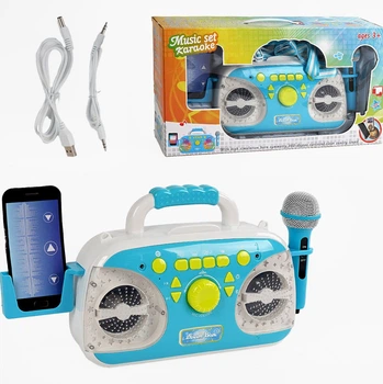 Дитяче Караоке Колонка для дівчинки з Мікрофон і Підсвіткою Bluetooth MP3