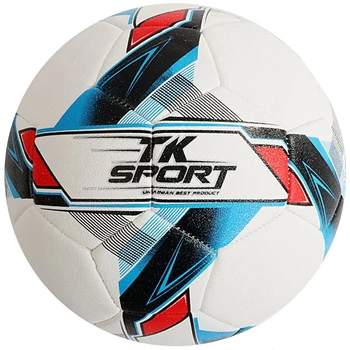 Мяч футбольный TK Sport размер 5, вес 420 грамм, износостойкий PU, резиновая камера