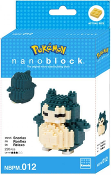 Klocki konstrukcyjne Nanoblock Pokemon Snorlax 220 elementów NBPM-012 (4972825149546)