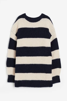 Жіночий светр H&M 205835-2 S(165/88) синьо-бежевий (2058350003)