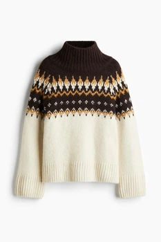 Жіночий светр H&M 211260-2 M(170/96) коричневий (2112600004)