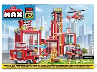 Конструктор Zuru Max CITY Bricks Пожежна бригада 976 елементів (83165Z) (4894680033146)