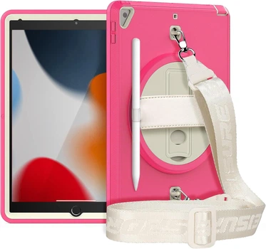 Чохол ARM Cover Apple IPad Pro 10.5 протиударний з ременем і підставкою 360° Pink