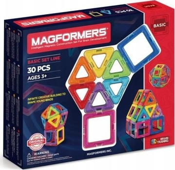 Klocki magnetyczne Magformers Basic 30 elementów (005-701005) (0730658630761)