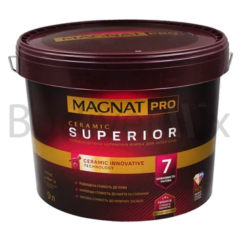 Фарба інтер'єрна Magnat Pro Ceramic Superior 7 база А керамічна 9 л біла шовковисто-матова
