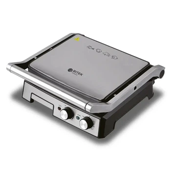 Контактный электрический гриль BBQ Bitek домашний пресс прижимной электрогриль для стейков сэндвичей овощей 2800 Вт (QW1988)
