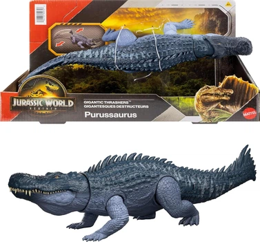 Фигурка Динозавр Пурусзавр Мир Юрского периода Jurassic world Purussaurus Dinosaur Gigantic Thrashers JGB94 Mattel