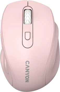 Миша Canyon OnClick 20 Ergonomic Silent Wireless Pink (CNE-CMSW20P)