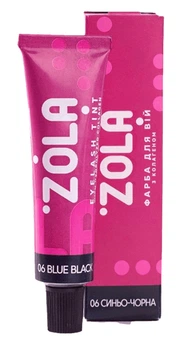 Фарба для вій з колагеном Eyelash Tint With Collagen (06 Blue Black) Zola, 15 мл