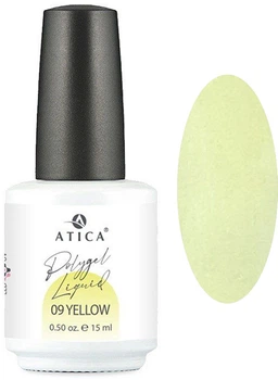 Рідкий полігель Polygel Liquid №09 Yellow Atica, 15 мл