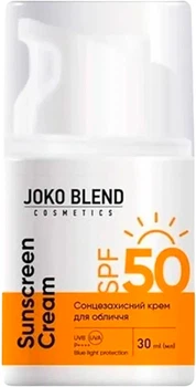 Сонцезахисний крем для обличчя SPF 50 Joko Blend, 30 мл