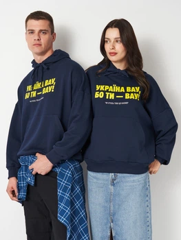 Худі оверсайз Ukraine WOW М Синє (4826205054296)