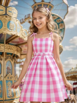 Карнавальное платье Барби (Barbie) для девочки 120 см розовое