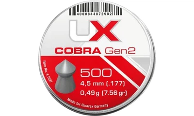Пульки Umarex Cobra Gen2 0.49 г калибр 4.5 (.177) 500 шт (4.1927)