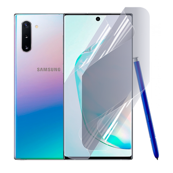 Плёнка гидрогелевая для Samsung Galaxy Note 10 глянцевая противоударная прозрачная