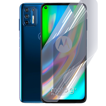 Антишпион приватная плёнка гидрогелевая для смартфона Motorola Moto G9 Plus противоударная прозрачная