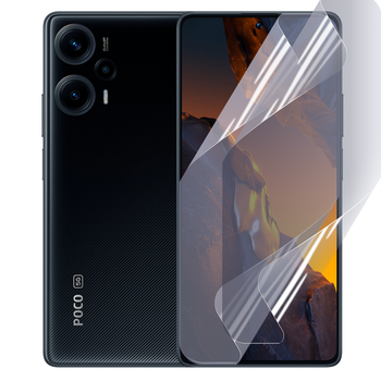 Антишпион приватная плёнка гидрогелевая для смартфона Xiaomi POCO F5 противоударная прозрачная