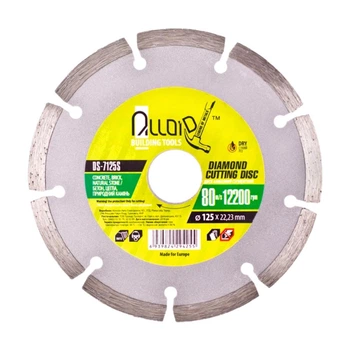 Диск отрезной алмазный Alloid DS-7125S сегментный сухая резка 125*22,3 мм