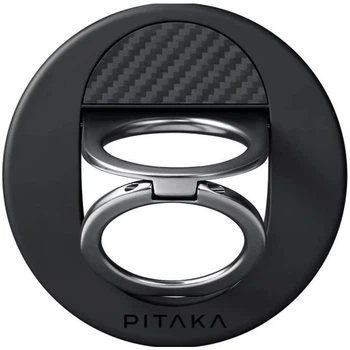 Магнітне кільце-підставка для телефону Pitaka MagEZ Grip 3 Twill 600D Black/Grey (MGB2402)