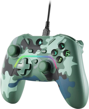 Kontroler przewodowy Spartan Gear Pelekys Green Camo (SGWPC01GC)