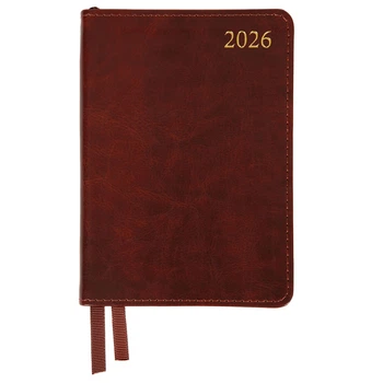 Дневник датированный 2026 Leo Planner Aldento A6 352 страницы коричневый (252674)